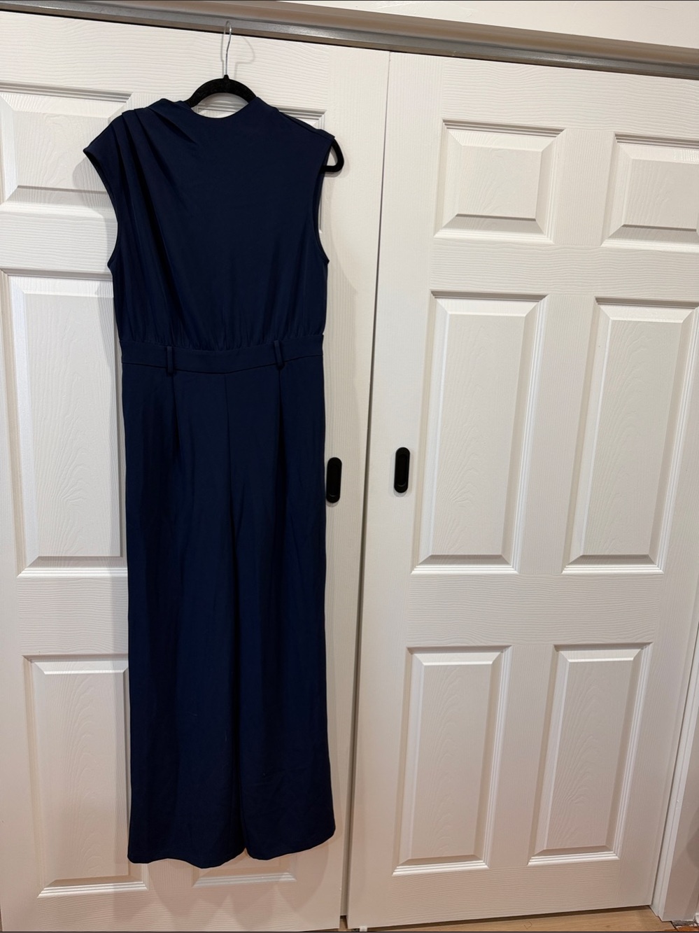 Commense Sleeveless Navy Jumpsuit with High Neck